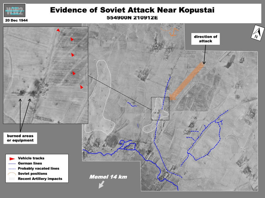 aerial photo of Siege of Memel: Soviet Positions North of Memel 