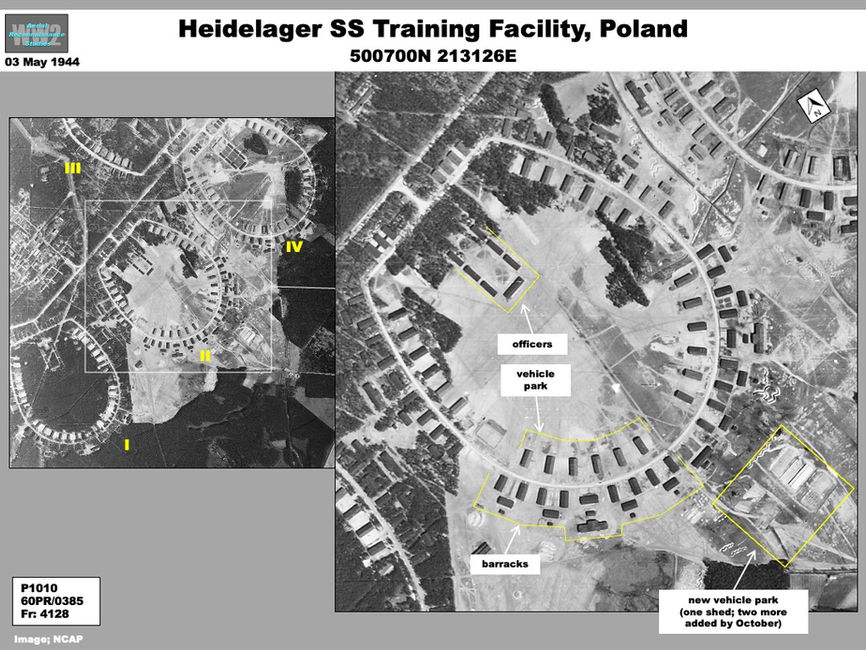 aerial photo of Heidelager SS Training Center, Poland