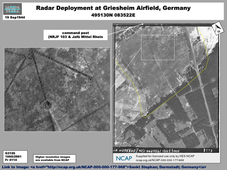 aerial photos of Luftnachrichten Radars Deployed at Jafü Mittel Rhein,  Darmstadt, Germany