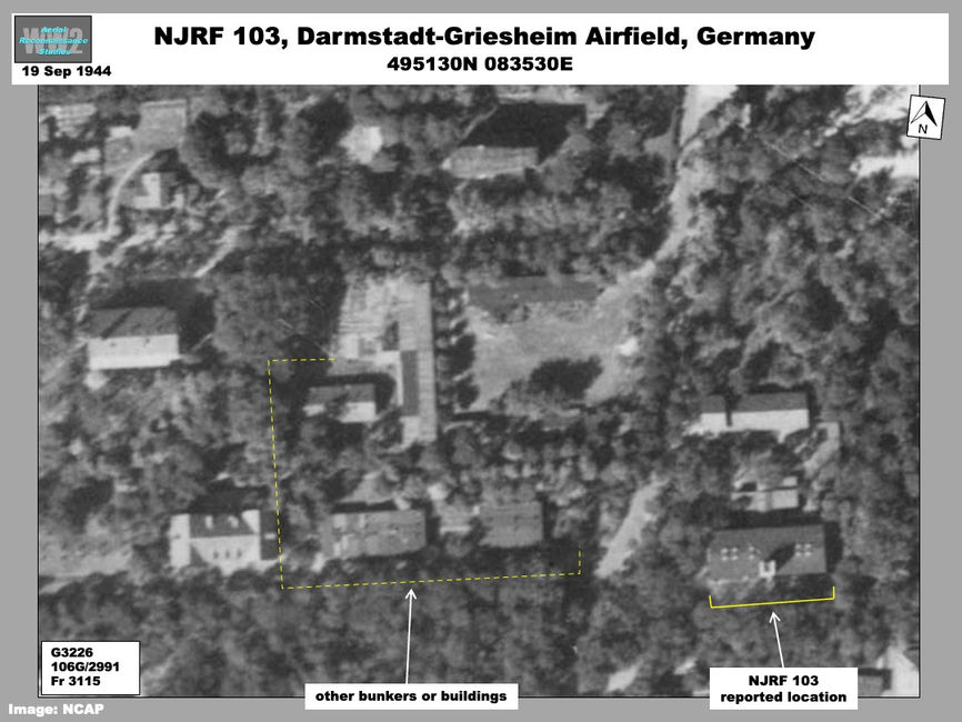 Aerial photo of NJRF 103 & Jafü Mittel Rhein Complex at Darmstadt-Grieshein Airfield 