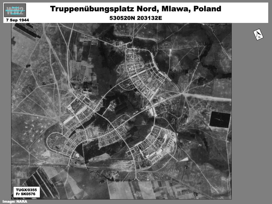 aerial photo of Truppenübungsplatz Nord, Mlawa, Poland