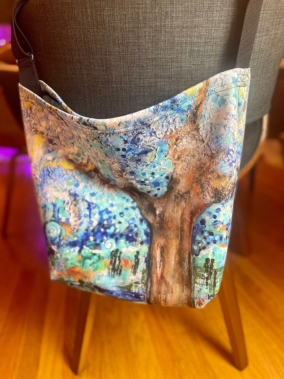 Blu Mystic Tree crossbody  (shipping included)