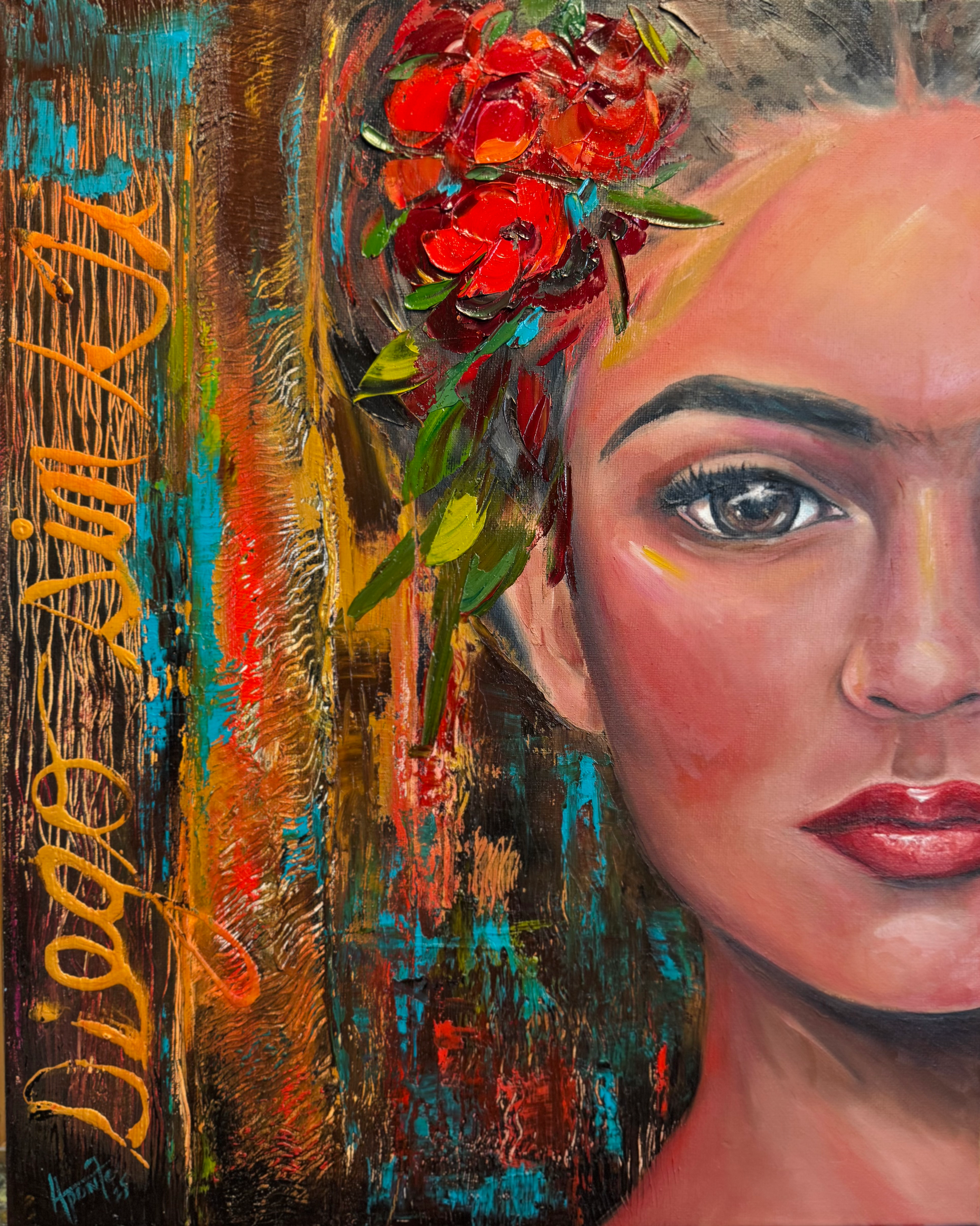 Unbroken, Frida Kahlo inspired 16x20 