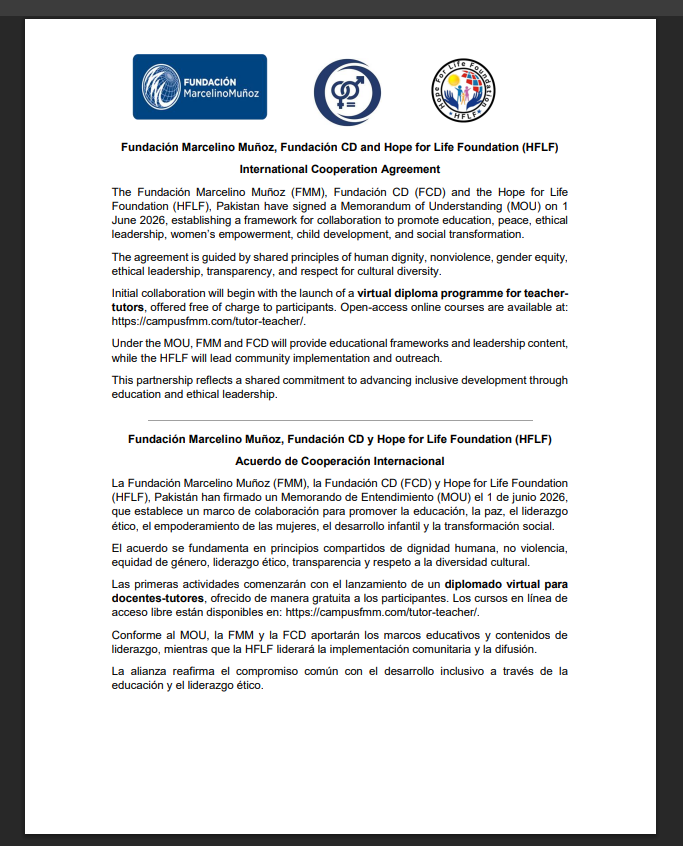 MOU - FMM, FCD & HFLF - Announcement - June 2026