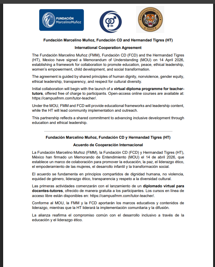 MOU - FMM, FCD & HT - Announcement - April 2026