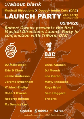 Roberto Ingram at ://about blank, Sunday April 5 2026 - Berlin Germany.