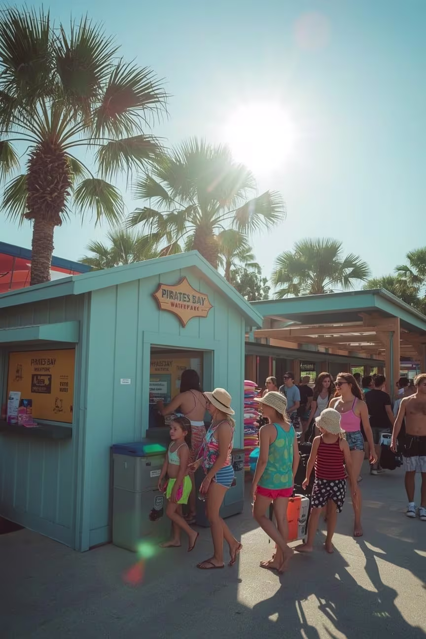 A Photo of the Extra Add-on Booth at Pirates Bay Waterpark in Baytown TX