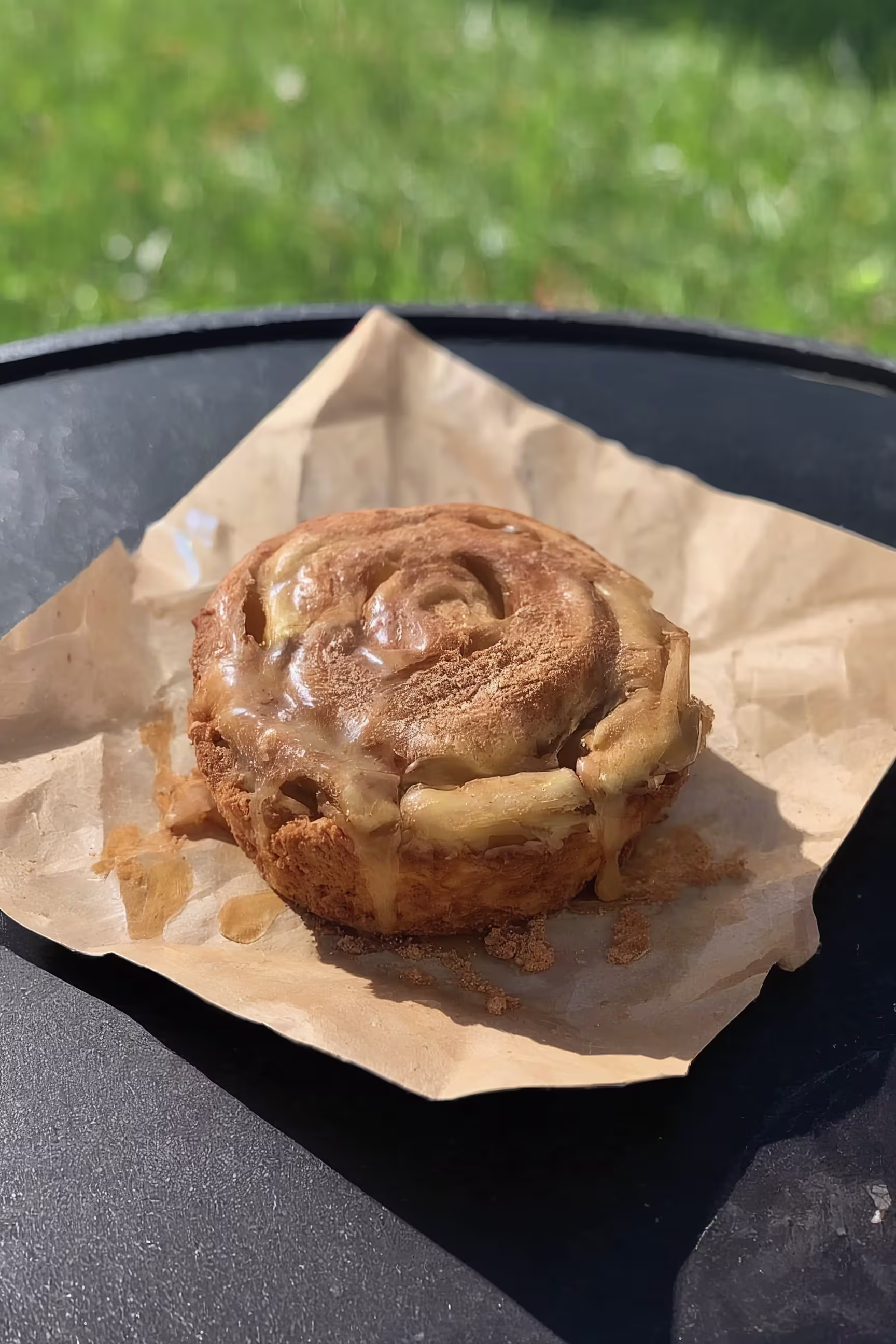 A Photo of the Vegan Cinnamon Roll from The Coffee Garden. 