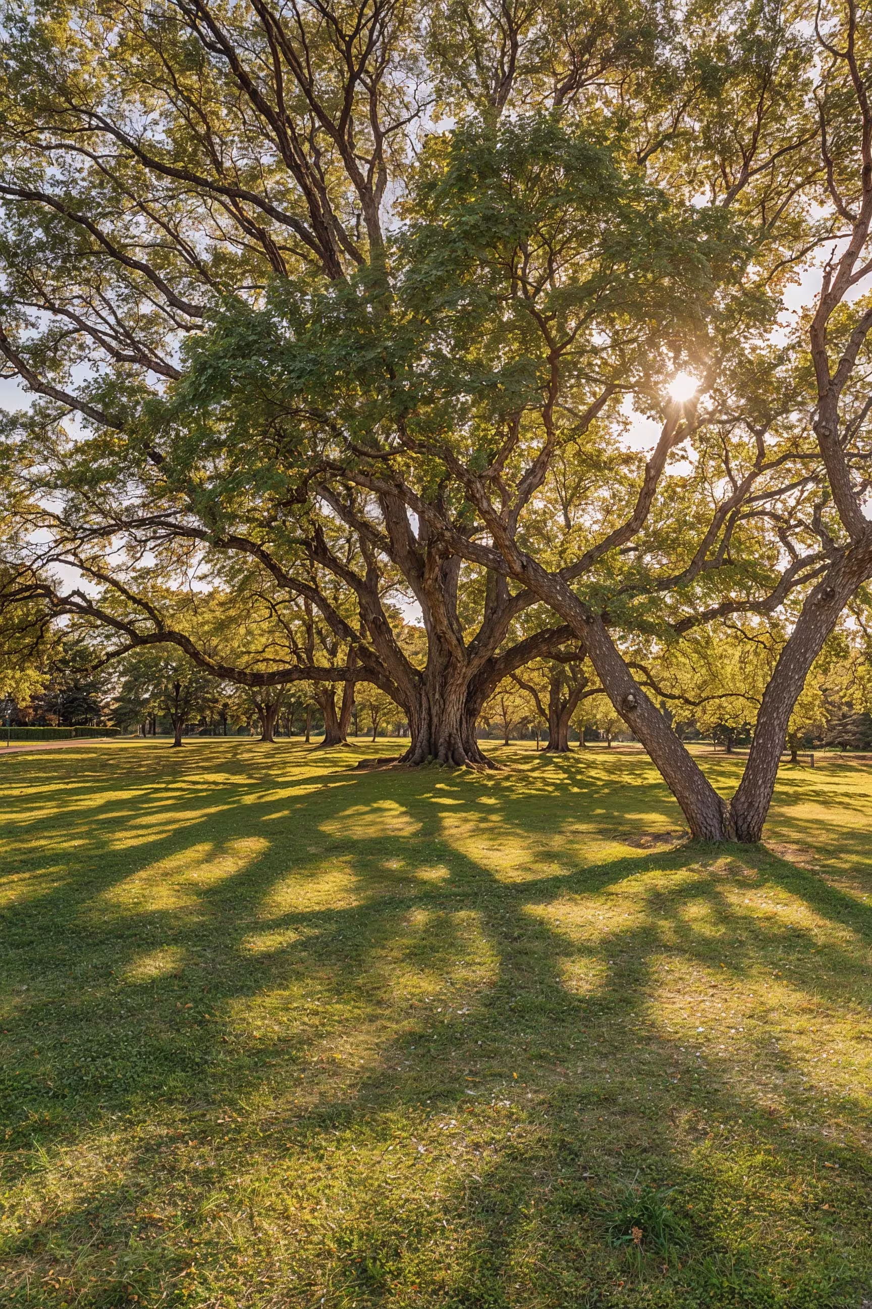 A Photo of 2 trees off one of the trails. 