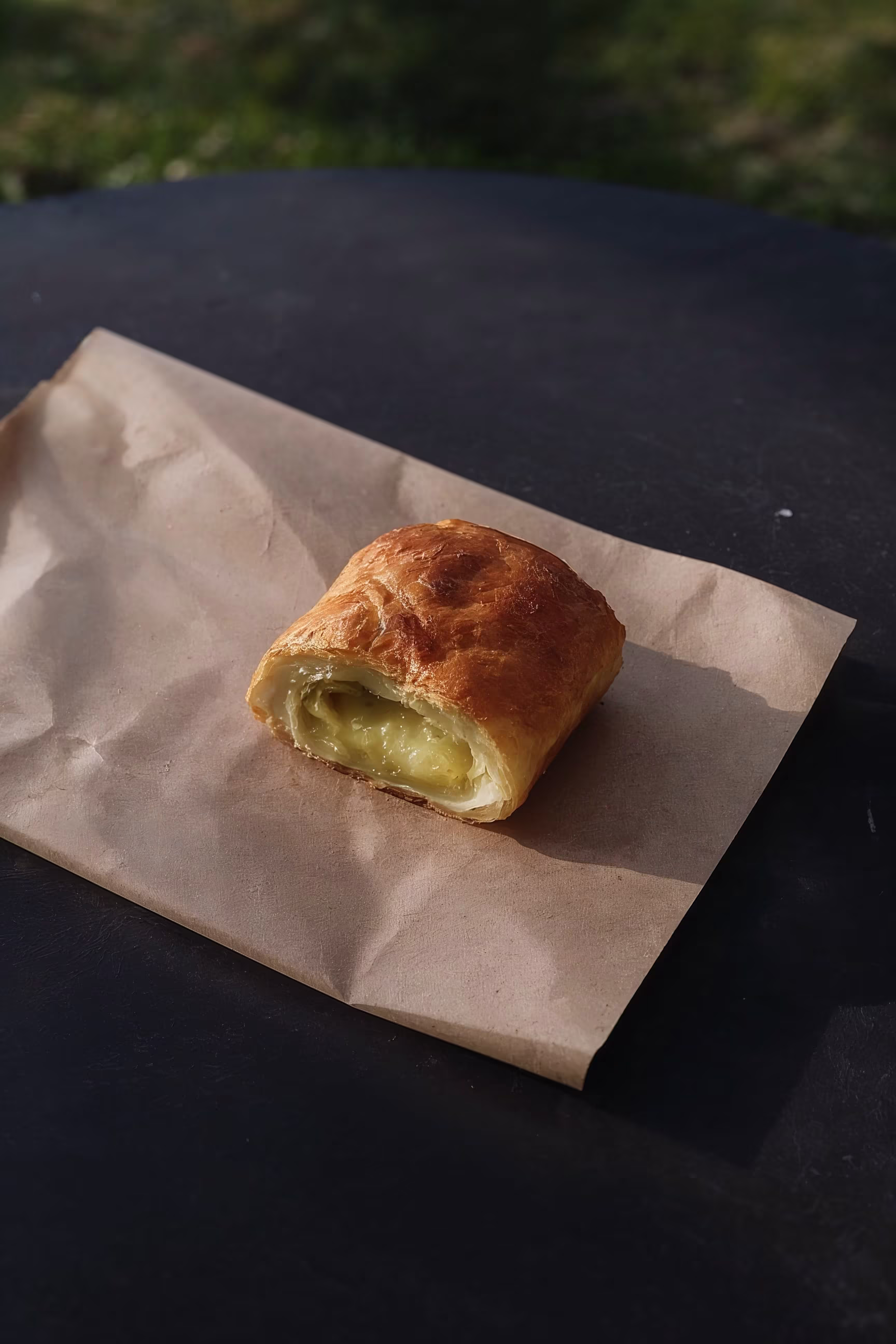 A Photo of the Plant Based Kolache from The Coffee Garden. 