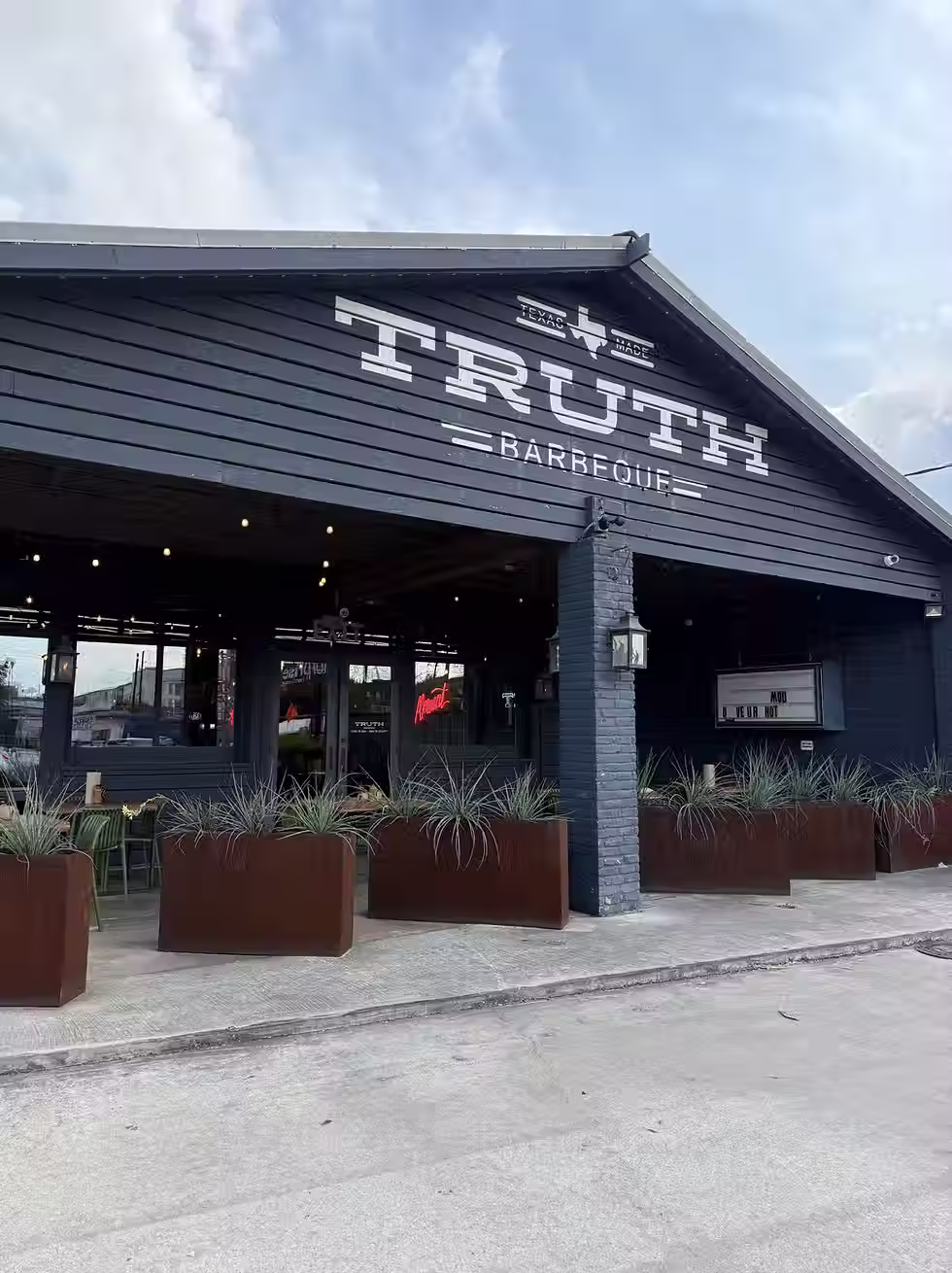 A Photo Of the Front of Truth BBQ In Downtown Houston TX.