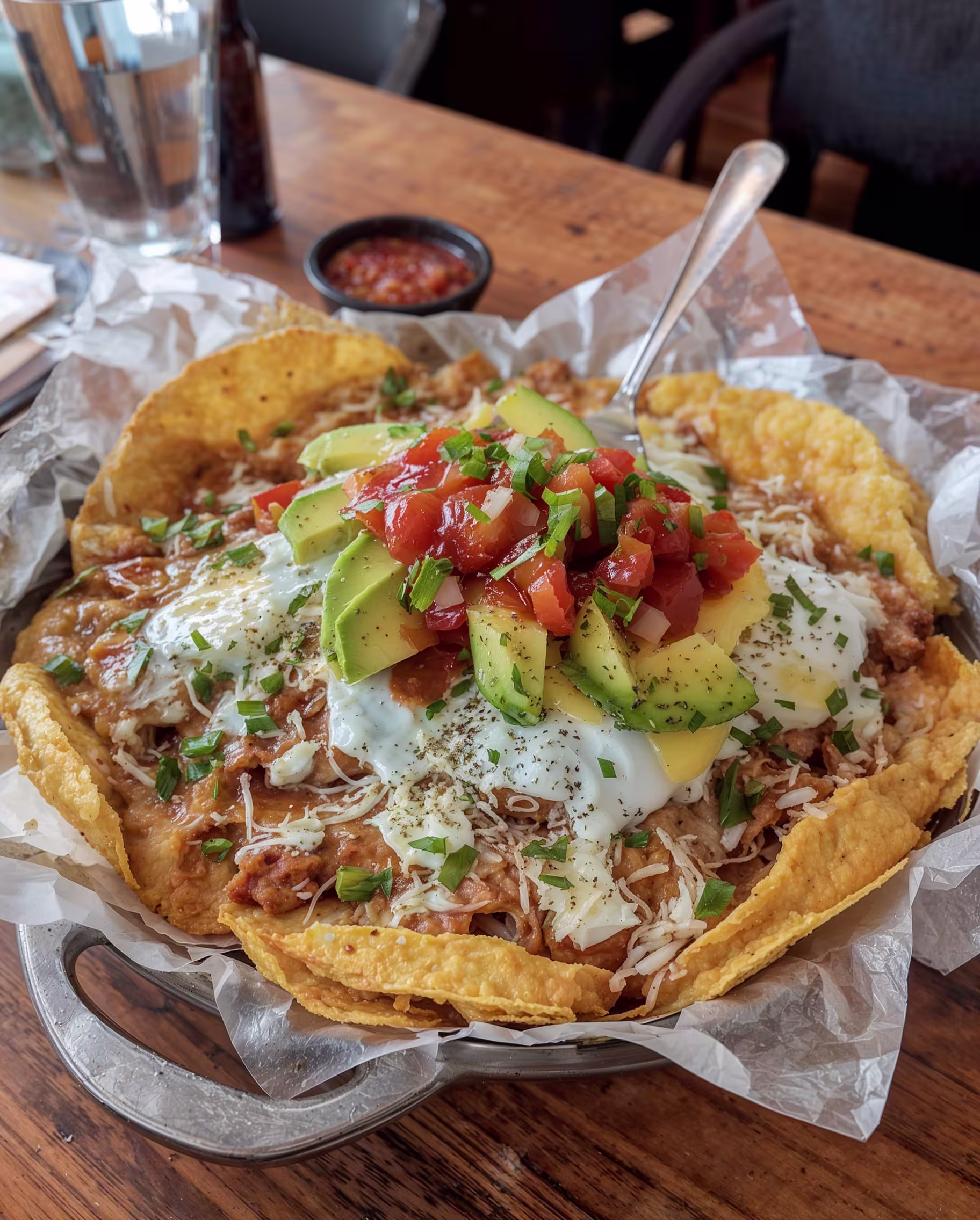 A Photo of 'Dandy's' Chicken Chilaquiles at Dandelion Cafe.  