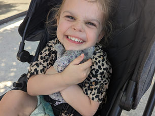 3-year-old ecstatic after getting her lost elephant back at Promenade Shops at Saucon Valley