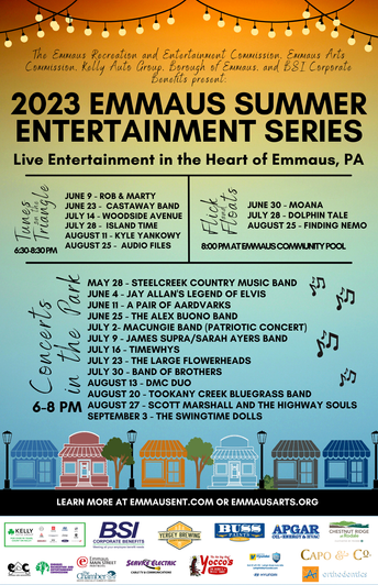 Emmaus Entertainment and Recreation Commission announce 2023 summer entertainment series