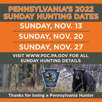 Pennsylvania's 2022 Sunday Hunting Dates - Remember to wear orange