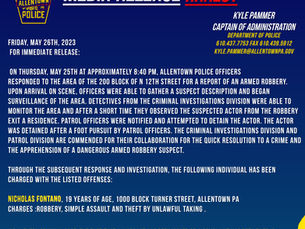 Media Release: Allentown Police Department