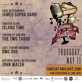 Tunes at Twilight to take place every Thursday night in Historic Downtown Bethlehem