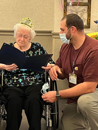 Hermie celebrated her 100th birthday at Cedarbrook Senior Care and Rehabilitation in Allentown