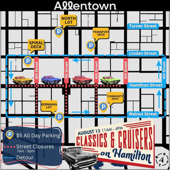 Classics and Cruisers to take place in Downtown Allentown this Sunday