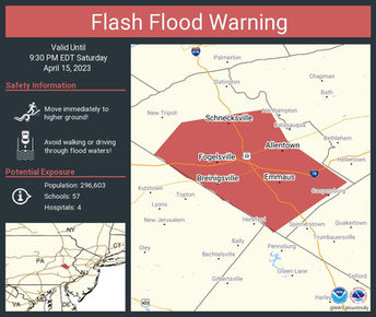 Flash Flood Warning remains in effect for Lehigh County