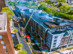 Crews fight large apartment building fire in South Bethlehem Friday