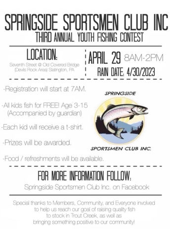 3rd Annual Youth Fishing Contest Ages 3-15