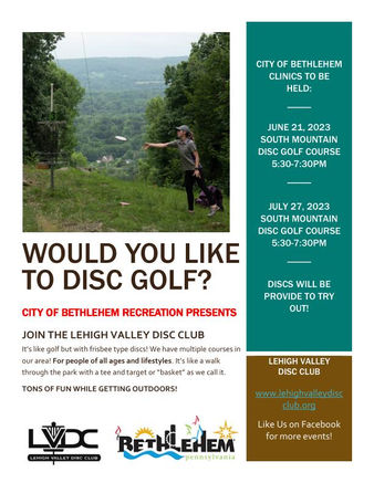 Disc Golf Clinic to be held at South Mountain Disc Golf Course