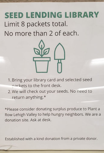 "Check out" some seeds at Emmaus Public Library