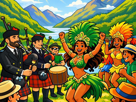 Samba in the Highlands, Pipes in the Sun