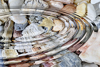 colourful sea stones under water
