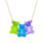 Blueberry Gummy Bear Necklace