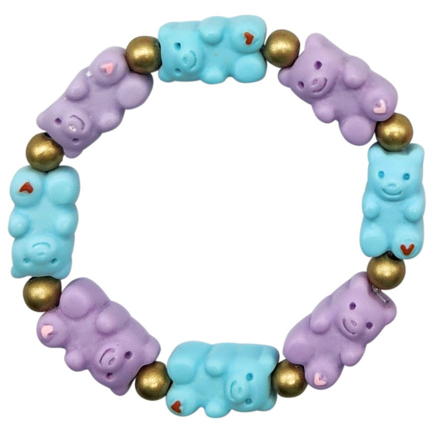 Thumbnail: Pastel Stretch Gummy Bear Bracelets--6 styles!!