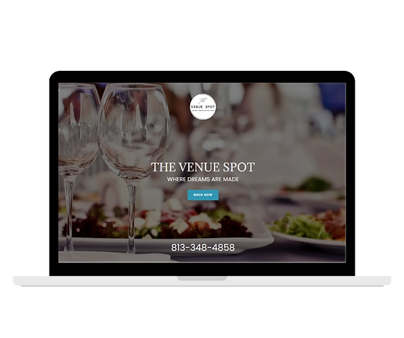 Screenshot of homepage website