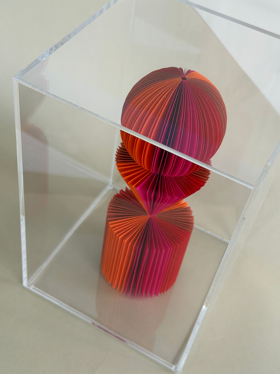 Miniatura: Escultura Origami Laranja