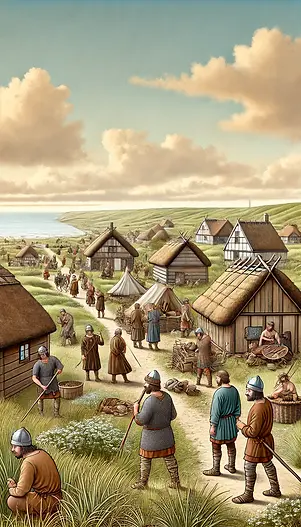 Illustration of the Frisii people from the 4th century