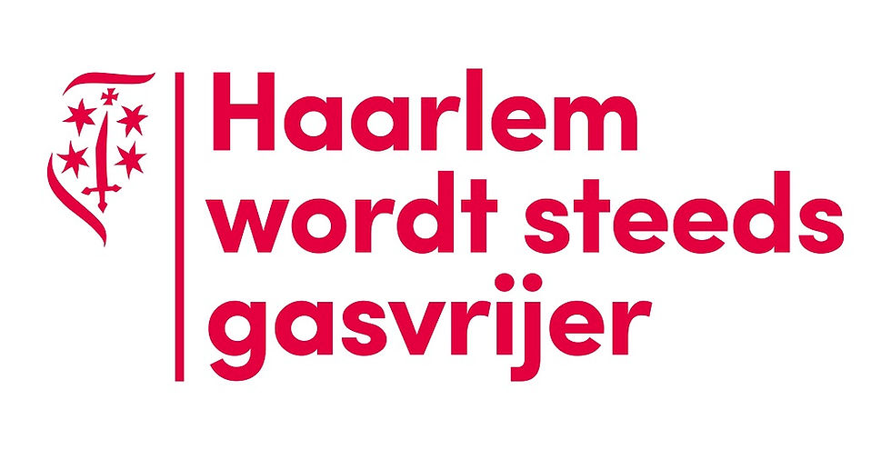 Logo en pay off voor de campagne 'Haarlem wordt steeds gasvrijer'. Met deze communicatie wilde de lo
