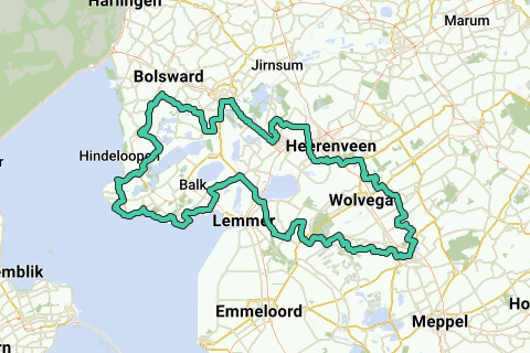 Vaarroute klein rondje Friese meren