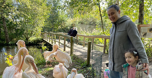 Moeder en dochter in Aquazoo