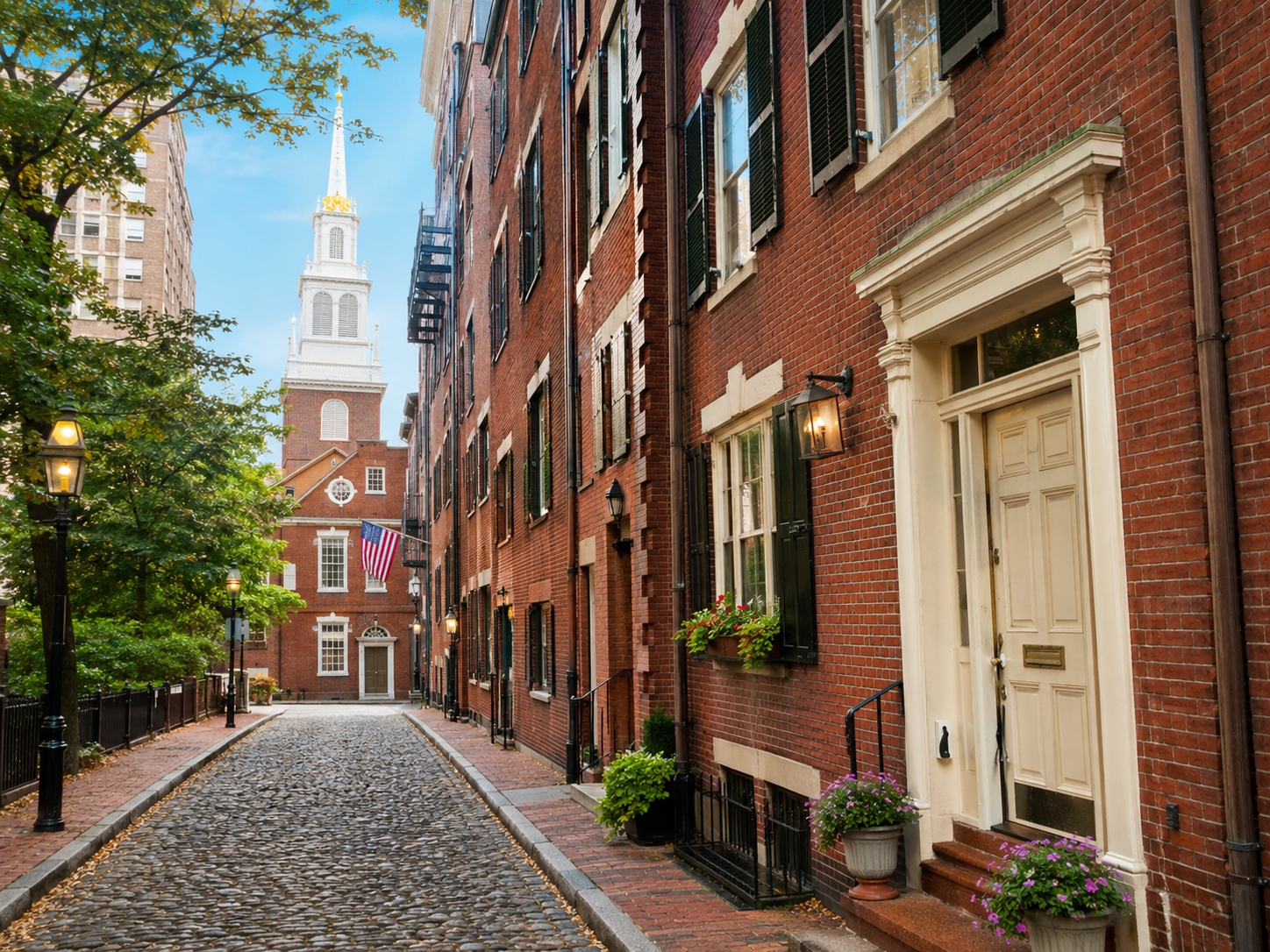 Historic Boston Freedom Trail streets