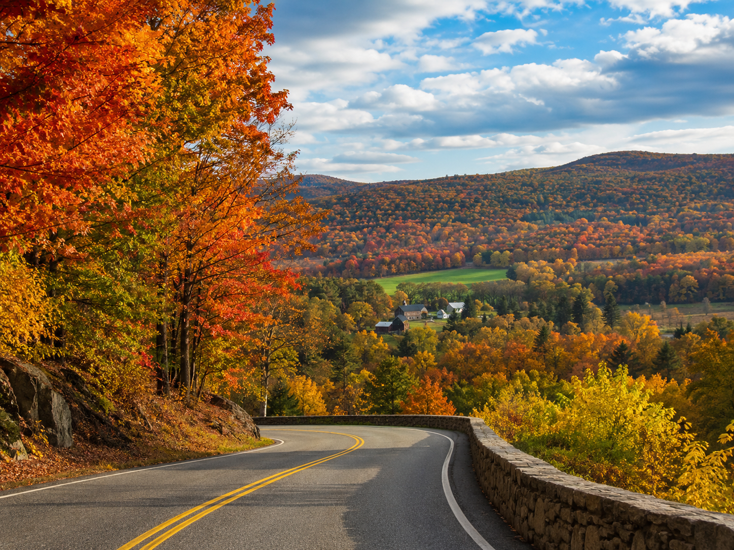 Berkshires Massachusetts fall scenic road
