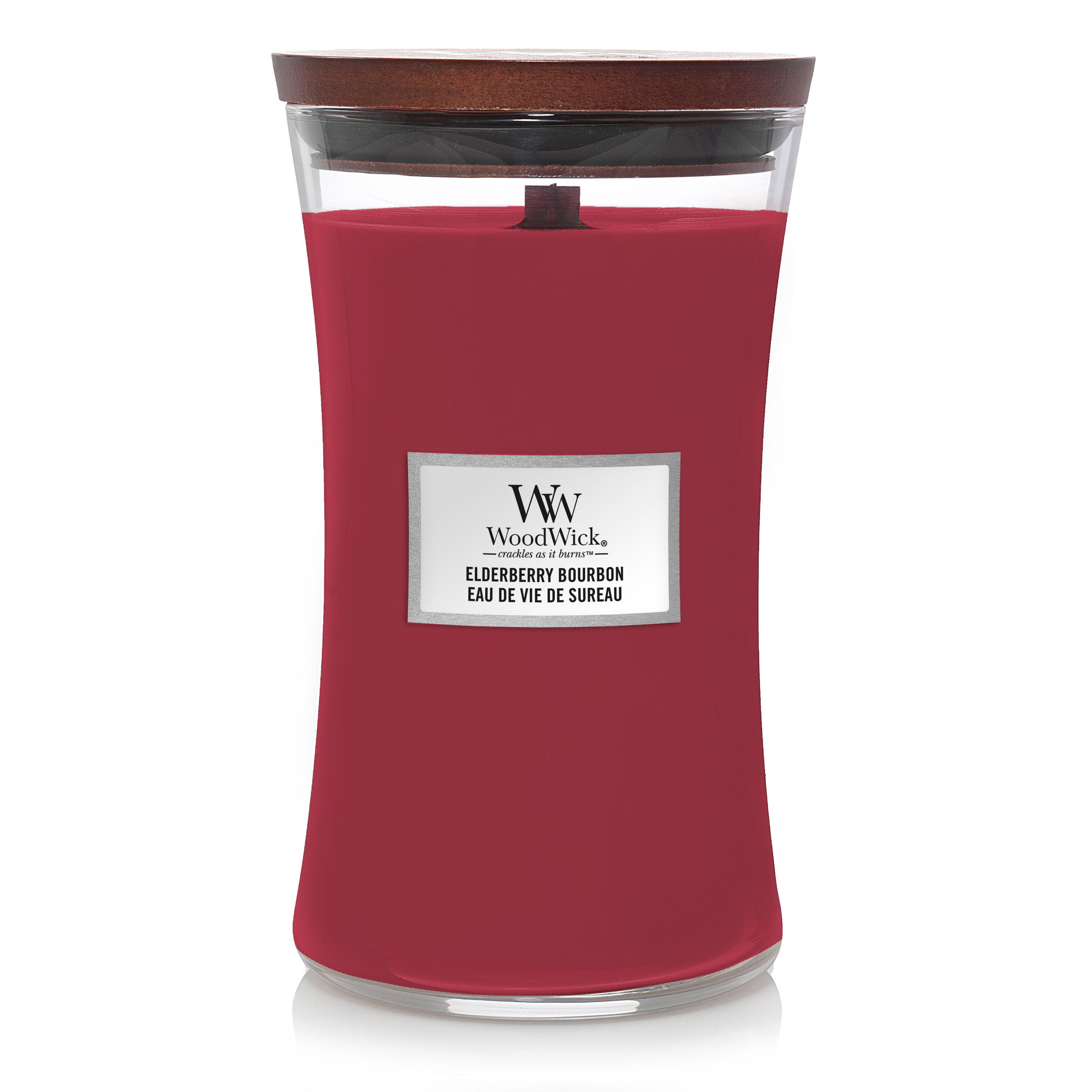 Elderberry Bourbon - Large Hourglass Candle with Pluswick