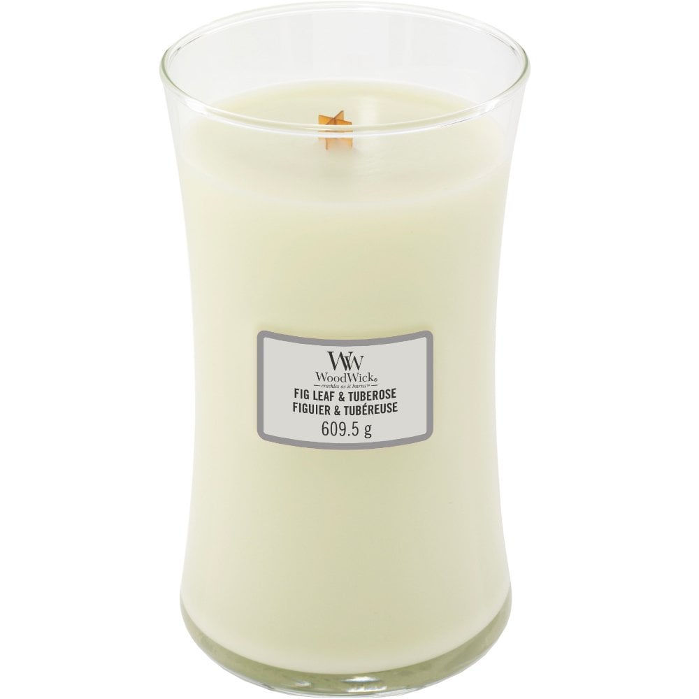 Fig Leaf & Tuberose - Large Hourglass Candle with Pluswick