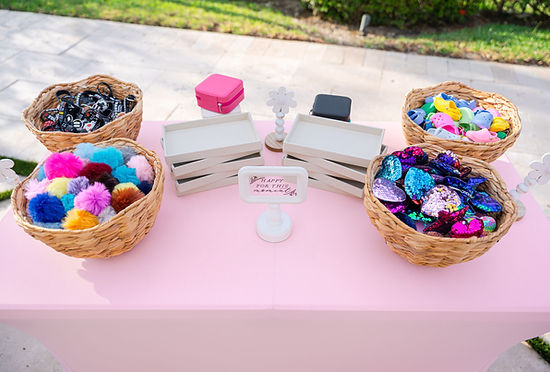 Our charm station set up