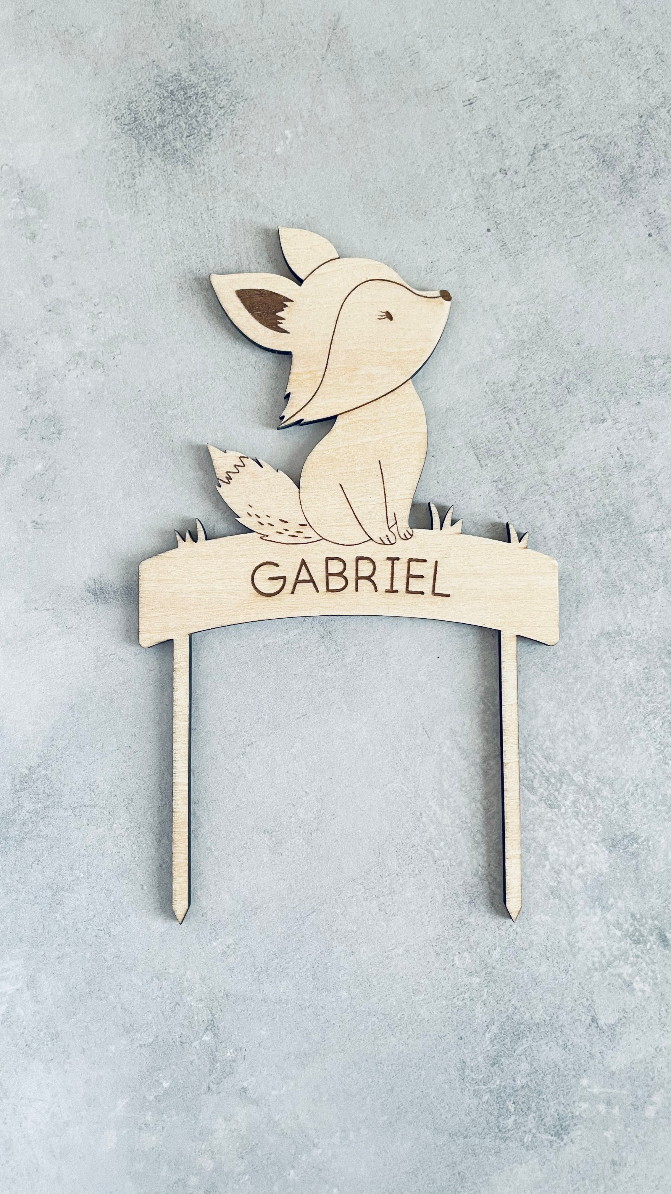 Cake topper Renard - personnalisable