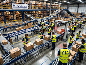 Wholesale phone shipments moving through a Miami logistics facility during hurricane season