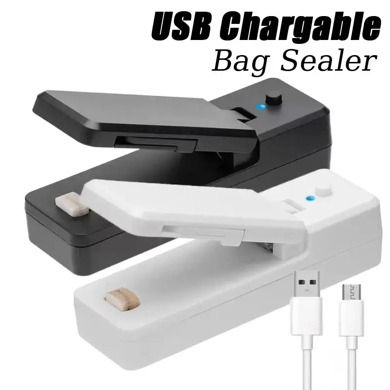 2-in-1 USB Rechargeable Mini Bag Sealer with Cutter