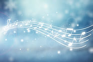 Bright shiny musical notes at beautiful sunset sky.jpg