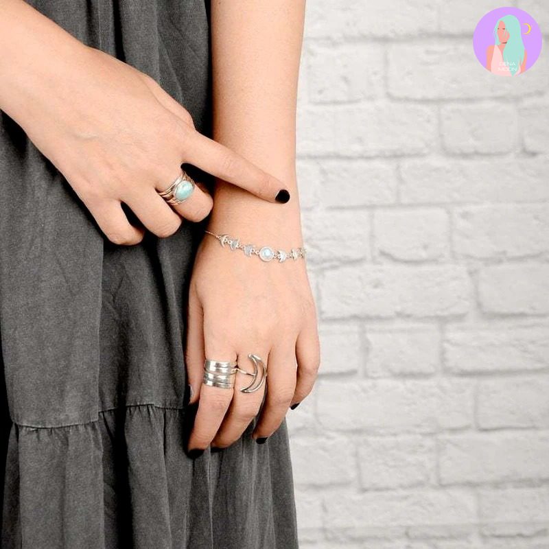 Thumbnail: Moonstone Celestial Bracelet