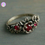 Thumbnail: Vintage Bohemian Flower Red Crystal Rings for Women Gorgeous Charming Silver