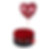 Black Round Rose Box & Heart Balloon